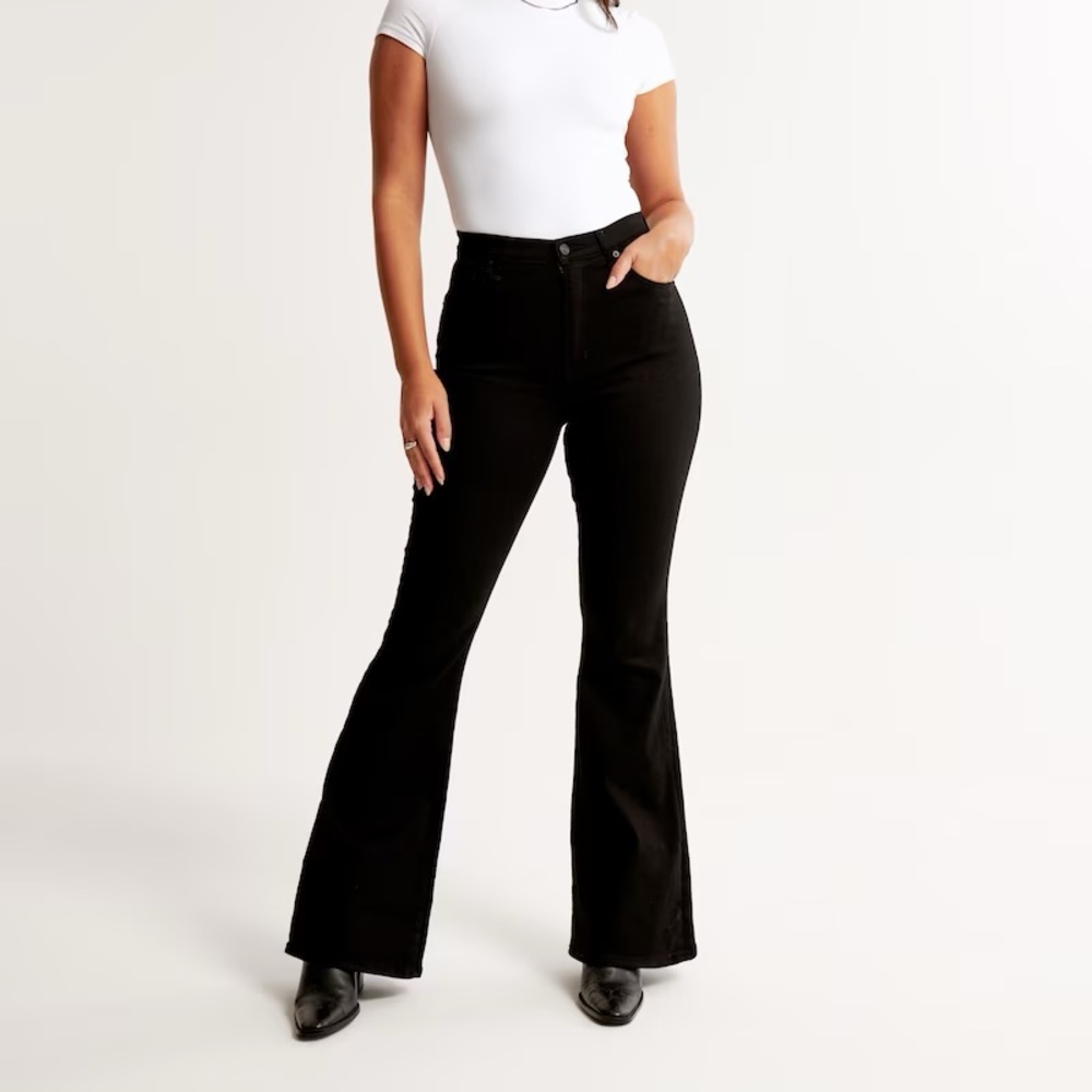 Abercrombie Curve Love Ultra High Rise Stretch Flare Jean